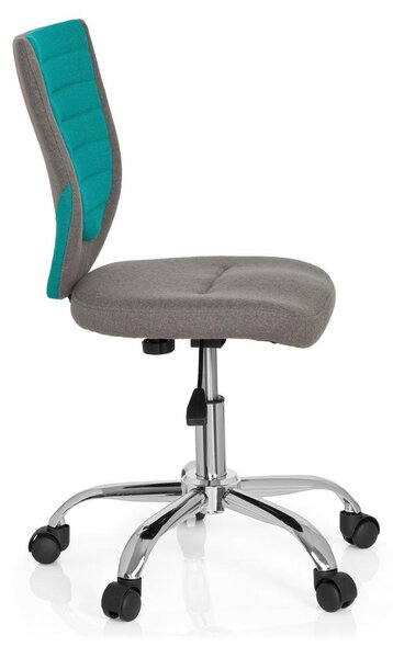 MID.YOU Mladinski Vrtljivi Stol Kiddy Comfort, Siva, Turkizna