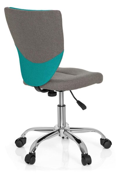 MID.YOU Mladinski Vrtljivi Stol Kiddy Comfort, Siva, Turkizna