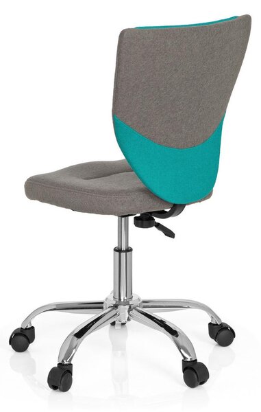 MID.YOU Mladinski Vrtljivi Stol Kiddy Comfort, Siva, Turkizna