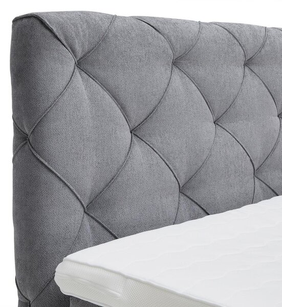 Premium Living Postelja Boxspring Cordoba, Siva, 160x200