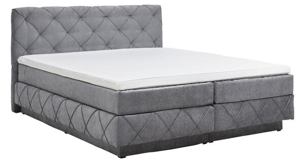 Premium Living Postelja Boxspring Cordoba, Siva, 160x200