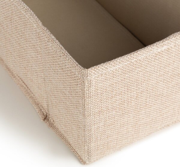 Bež tekstilna škatla za shranjevanje 28x12x12 cm Sandy – Compactor