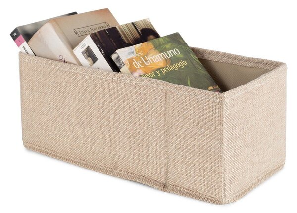 Bež tekstilna škatla za shranjevanje 28x12x12 cm Sandy – Compactor