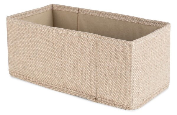 Bež tekstilna škatla za shranjevanje 28x12x12 cm Sandy – Compactor