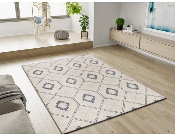 Modra/bež preproga 133x190 cm Siroco – Universal
