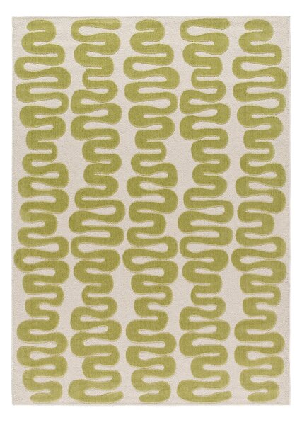 Svetlo zelena/kremno bela preproga 120x170 cm Flashy – Universal