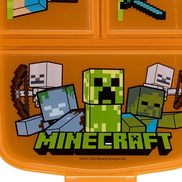 Oranžna plastična otroška posoda za malico Minecraft – STOR