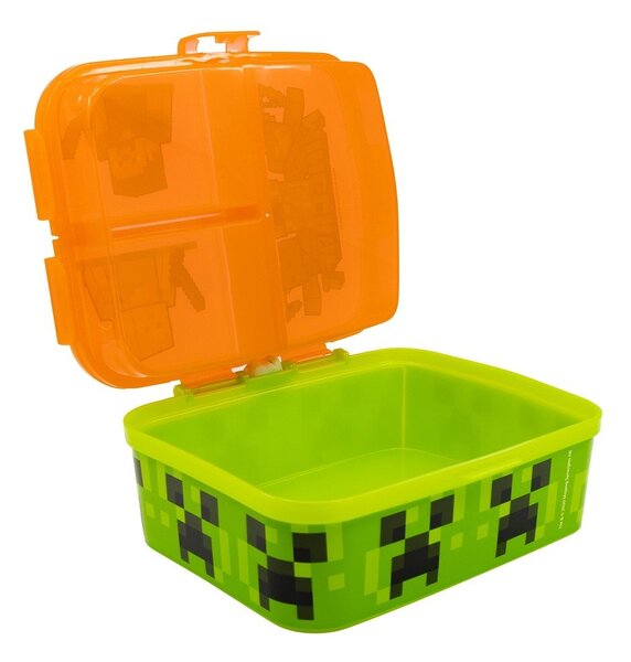 Oranžna plastična otroška posoda za malico Minecraft – STOR