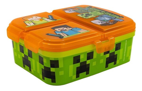 Oranžna plastična otroška posoda za malico Minecraft – STOR
