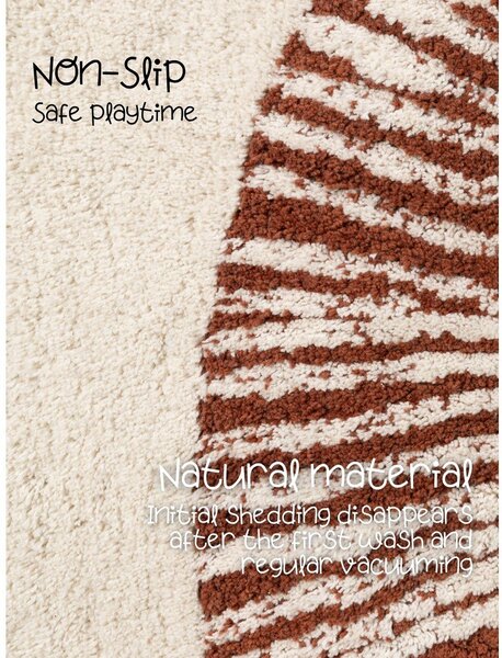 Kremno bela pralna/ročno tkana bombažna otroška preproga 140x200 cm Snuggle Leander – Hanse Home