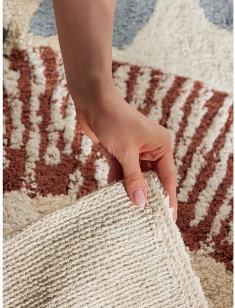 Kremno bela pralna/ročno tkana bombažna otroška preproga 140x200 cm Snuggle Leander – Hanse Home