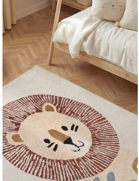 Kremno bela pralna/ročno tkana bombažna otroška preproga 140x200 cm Snuggle Leander – Hanse Home