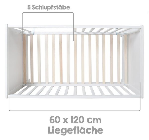Bela otroška posteljica spanje z dojenčkom 60x120 cm Hamburg – Roba