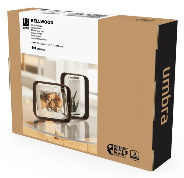 Temno rjav lesen stoječ okvir 19x24 cm Bellwood – Umbra