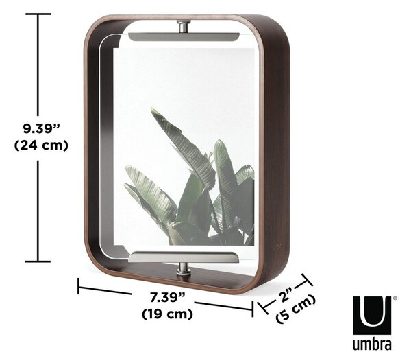 Temno rjav lesen stoječ okvir 19x24 cm Bellwood – Umbra