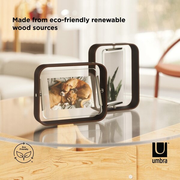 Temno rjav lesen stoječ okvir 19x24 cm Bellwood – Umbra