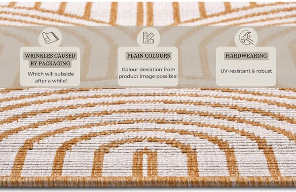 Oker rumena zunanja preproga 120x170 cm Pangli Ochre – Hanse Home