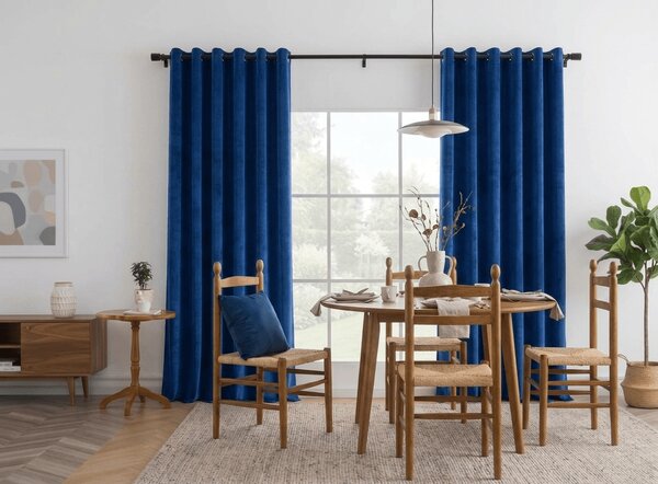 Zatemnitvena zavesa DREAM VELVET 140x250 cm, mornarsko modra Za obesiti: Kovinski obročki