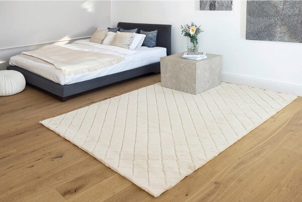 PREPROGA Z VISOKIM FLOROM 80/150 cm taftano krem barve