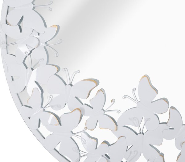 Stensko ogledalo White Butterfly