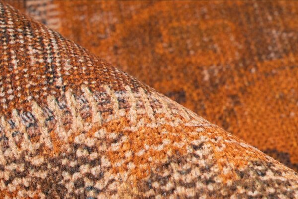 RAVNO TKANA PREPROGA Faye 525 Gold 75/150 cm tkano zlate barve
