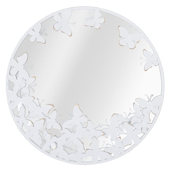 Stensko ogledalo White Butterfly