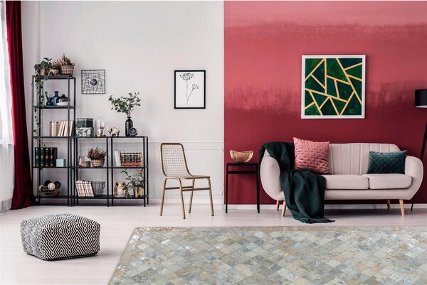 RAVNO TKANA PREPROGA Lavish 210 Grau / Silber 80/150 cm siva, srebrne barve