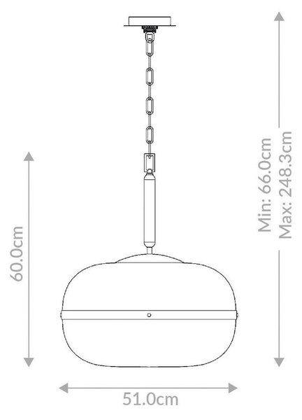 VISEČA NIHALNA SVETILKA Eurofase 51/66 cm 40 W E27