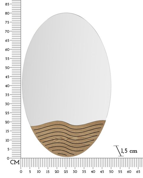 Stensko ogledalo Lines