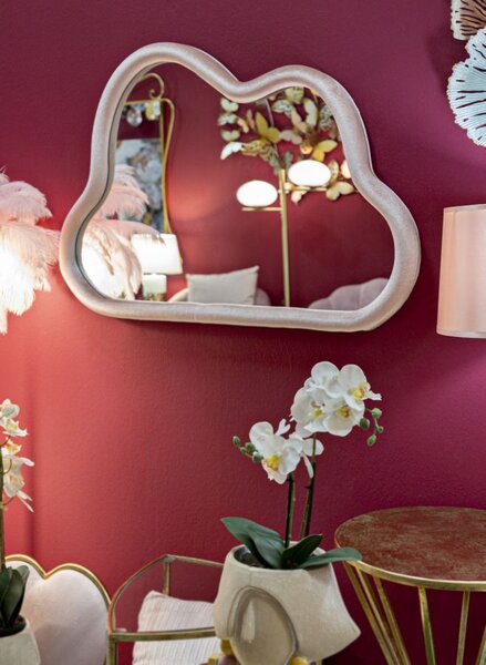 Stensko ogledalo Cloud Pink Velvet
