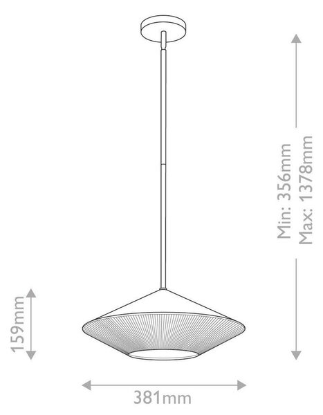 VISEČA SVETILKA Alora Mood 15,9/38,1 cm 60 W E27