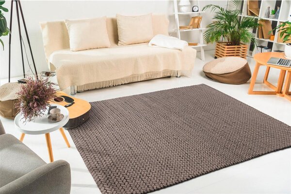 RAVNO TKANA PREPROGA Robbie 125 Braun 120/170 cm tkano rjava
