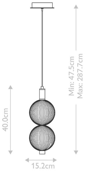 VISEČA NIHALNA SVETILKA Eurofase 15,2/40 cm 20 W