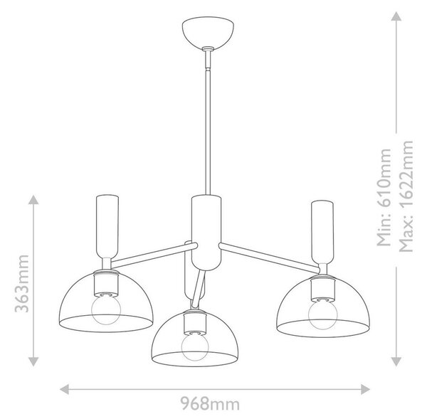 LESTENEC Alora Mood 96,8/36,3 cm 60 W E27