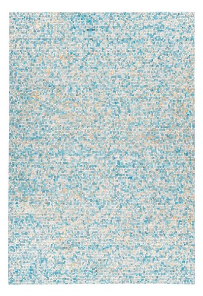 RAVNO TKANA PREPROGA Finish 125 Türkis / Gold 80/150 cm turkizna, zlate barve