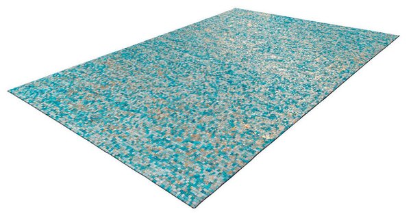 RAVNO TKANA PREPROGA Finish 125 Türkis / Gold 80/150 cm turkizna, zlate barve