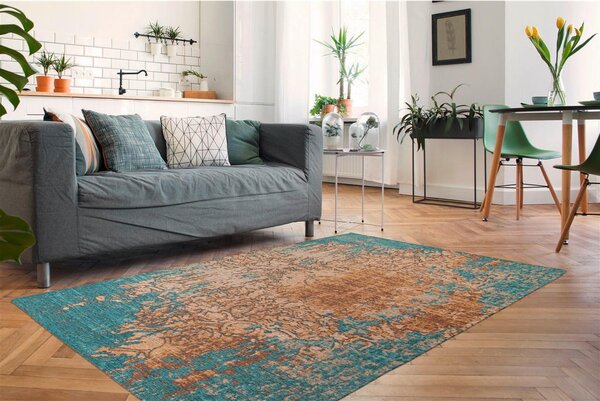 PREPROGA Primavera 725 Sand / Blau 80/150 cm tkano modra