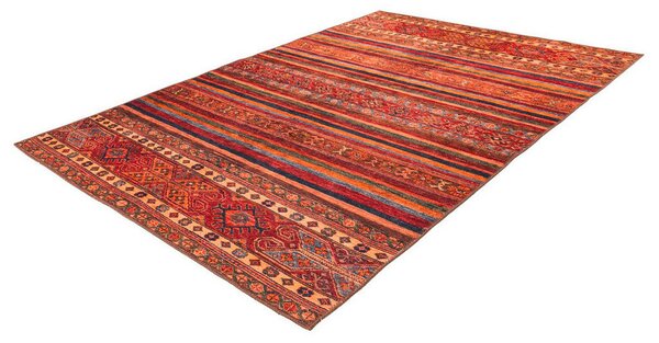 RAVNO TKANA PREPROGA Faye 725 Multi / Rot 75/150 cm tkano večbarvno, rdeča