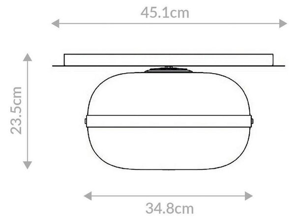 STROPNA SVETILKA Nottingham 34,8/23,5 cm