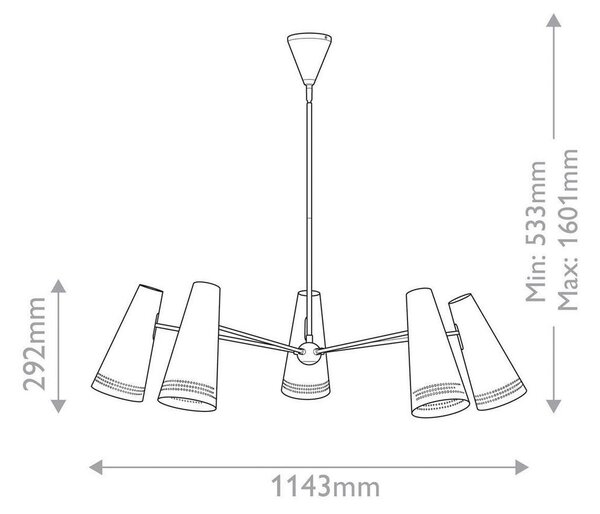 LESTENEC Alora 114,3/29,2 cm 60 W E14