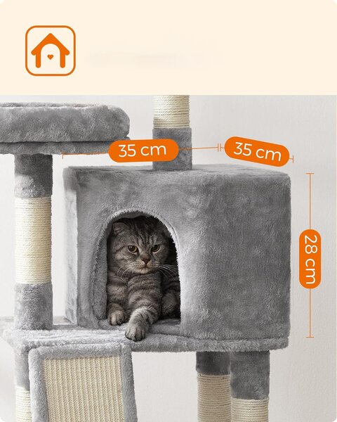Mačje drevo TIGER, svetlo sivo