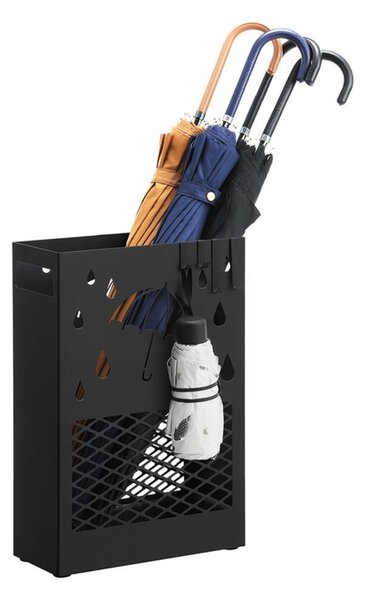 Kovinsko stojalo za dežnike RAIN, 28x12x41cm, črno SongmicsHome