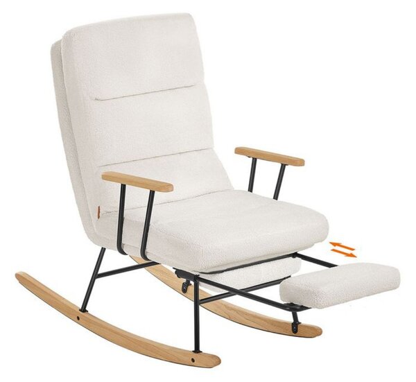 Gugalni stol ROCKY, 97x67x100cm, krem SongmicsHome