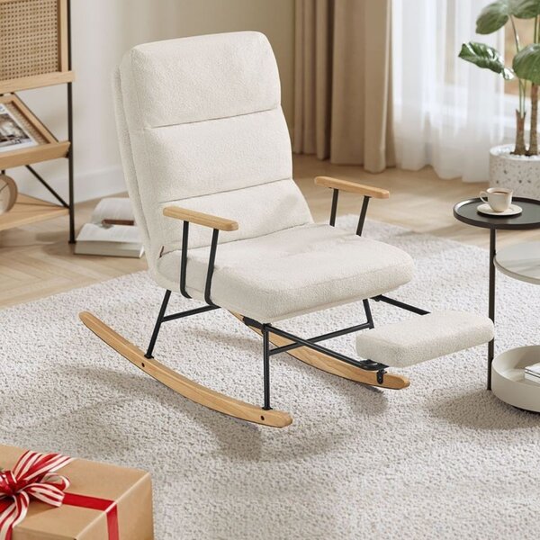 Gugalni stol ROCKY, 97x67x100cm, krem SongmicsHome