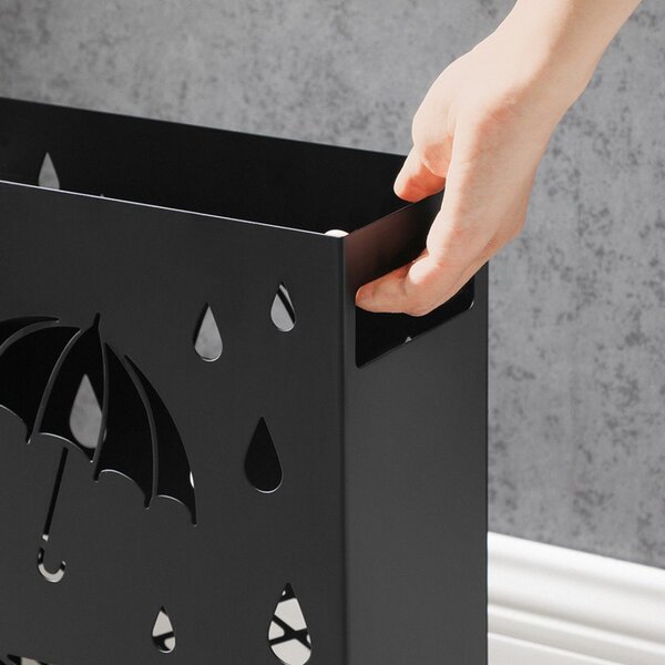 Kovinsko stojalo za dežnike RAIN, 28x12x41cm, črno SongmicsHome