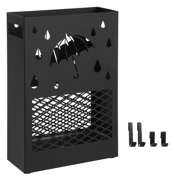 Kovinsko stojalo za dežnike RAIN, 28x12x41cm, črno SongmicsHome