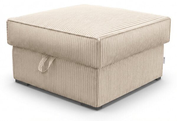 PONUDBA Krem taburet SMART COSARO z odlagalnim prostorom 65x65 cm II. kakovost