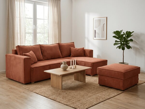 Terakota taburet SMART COSARO s shranjevalnim prostorom 65x65 cm