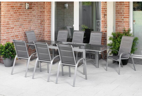 Gardenson Vrtni Set Amalfi, 9-delni, Raztegljiva Miza