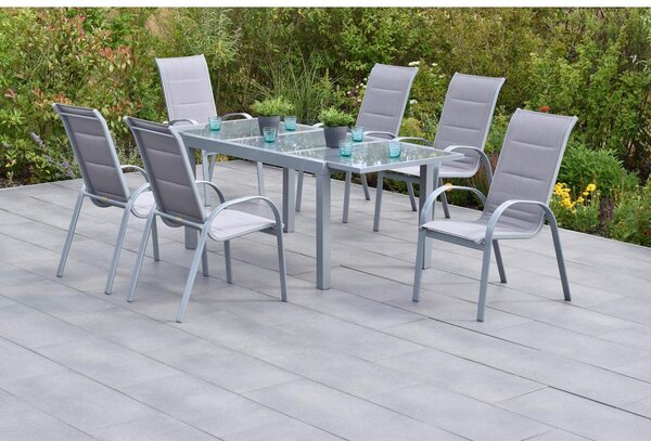 Gardenson Vrtni Set Amalfi, 7-delni, Raztegljiva Miza